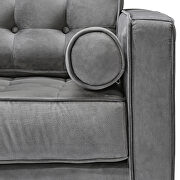 Gray velvet mid-century modern velvet chair by La Spezia additional picture 6