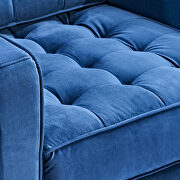 Blue velvet mid-century modern velvet chair by La Spezia additional picture 11