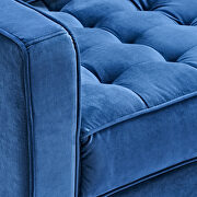 Blue velvet mid-century modern velvet chair by La Spezia additional picture 13