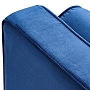 Blue velvet mid-century modern velvet chair by La Spezia additional picture 15