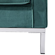 Green velvet chair with metal foot additional photo 3 of 15