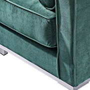 Green velvet chair with metal foot by La Spezia additional picture 7