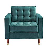 Green velvet mid-century modern velvet chair by La Spezia additional picture 11