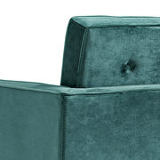 Green velvet mid-century modern velvet chair by La Spezia additional picture 13