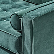 Green velvet mid-century modern velvet chair by La Spezia additional picture 6