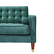Green velvet mid-century modern velvet chair by La Spezia additional picture 9