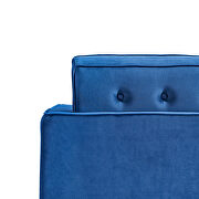 Blue velvet sofa loveseat metal foot by La Spezia additional picture 13