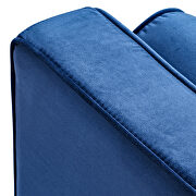 Blue velvet sofa loveseat metal foot by La Spezia additional picture 14