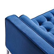 Blue velvet sofa loveseat metal foot by La Spezia additional picture 16