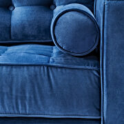 Blue velvet sofa loveseat metal foot by La Spezia additional picture 17