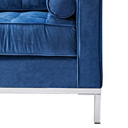 Blue velvet sofa loveseat metal foot by La Spezia additional picture 18