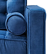 Blue velvet sofa loveseat metal foot by La Spezia additional picture 6