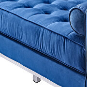 Blue velvet sofa loveseat metal foot by La Spezia additional picture 9