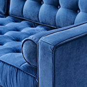 Blue velvet sofa loveseat metal foot by La Spezia additional picture 10