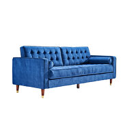 Blue velvet sofa loveseat for living room by La Spezia additional picture 3