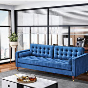 Blue velvet sofa loveseat for living room by La Spezia additional picture 6