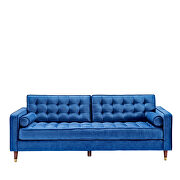 Blue velvet sofa loveseat for living room by La Spezia additional picture 8