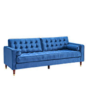Blue velvet sofa loveseat for living room by La Spezia additional picture 9