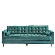 Green velvet sofa loveseat for living room additional photo 4 of 8