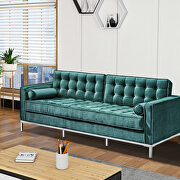 Green velvet sofa loveseat metal foot by La Spezia additional picture 7