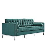 Green velvet sofa loveseat metal foot by La Spezia additional picture 8