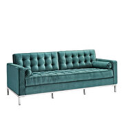 Green velvet sofa loveseat metal foot by La Spezia additional picture 9