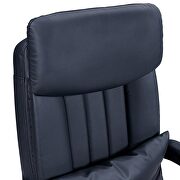 Black high quality pu leather iron plating five-star foot desk chair by La Spezia additional picture 2