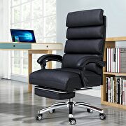 Black high quality pu leather high back adjustable desk chair by La Spezia additional picture 2