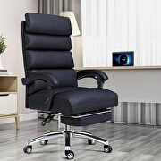 Black high quality pu leather high back adjustable desk chair by La Spezia additional picture 3