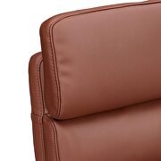Brown high quality pu leather high back adjustable desk chair by La Spezia additional picture 3