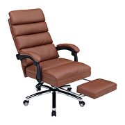 Brown high quality pu leather high back adjustable desk chair by La Spezia additional picture 8