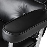 Black genuine leather /pu leather adjustable lifting office chair by La Spezia additional picture 4