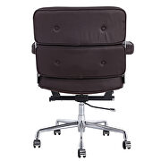 Brown genuine leather /pu leather adjustable lifting office chair by La Spezia additional picture 11