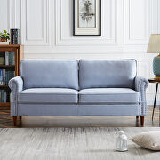 3p-seater light gray linen sofa additional photo 2 of 8