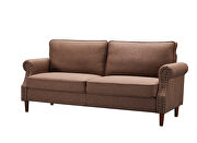 3p-seater brown linen sofa by La Spezia additional picture 10