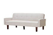 White linen upholstery sofa bed additional photo 3 of 9