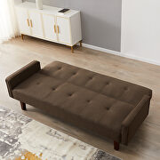 Brown linen upholstery sofa bed by La Spezia additional picture 8