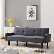 Dark gray linen upholstery sofa bed by La Spezia additional picture 8