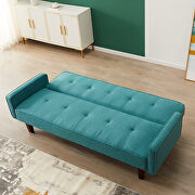 Green linen upholstery sofa bed additional photo 4 of 9