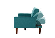 Green linen upholstery sofa bed additional photo 5 of 9