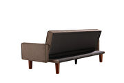 Living room brown linen sofa bed by La Spezia additional picture 5