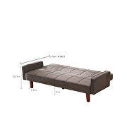 Living room brown linen sofa bed by La Spezia additional picture 8