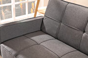 Living room gray linen sofa bed additional photo 5 of 7