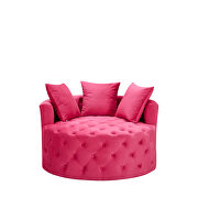 Rose red leisure single round chair additional photo 2 of 10