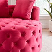Rose red leisure single round chair additional photo 3 of 10
