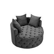 Black gray leisure single round chair by La Spezia additional picture 7
