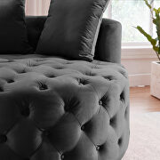 Black gray leisure single round chair by La Spezia additional picture 8