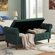 Olive green multifunctional storage rectangular sofa stool by La Spezia additional picture 6
