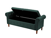 Olive green multifunctional storage rectangular sofa stool by La Spezia additional picture 8