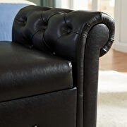 Black multifunctional storage rectangular sofa stool by La Spezia additional picture 6